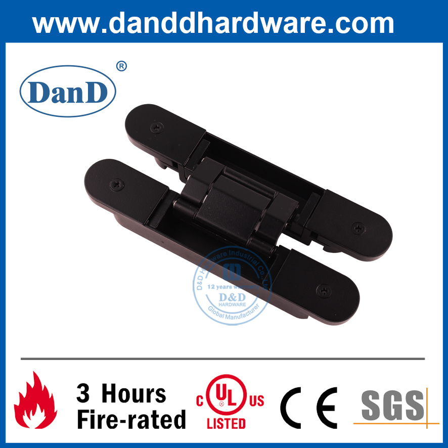 3D Black Zinc Aleación Ajustable Ajustable Humedal oculto Hinge-DDCH008-G80