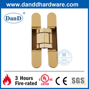 Aleación de zinc Golden pintada 3D Ajuste de la puerta oculta Hinge-DDCH008-G40