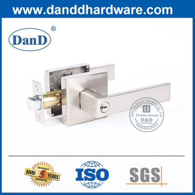 Puerta exterior de aleación de zinc cuadrada Puerta cilíndrica Lockset-DDLK075