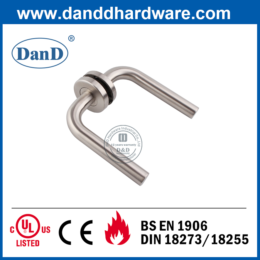 BS EN1906 SS304 Silver Fire impermeable Manija para la puerta principal -DDTH002