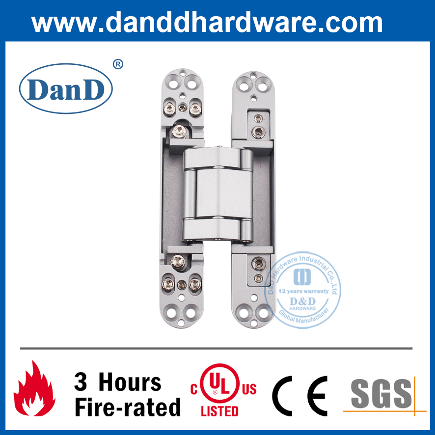 Aleación de zinc pintada de plata de 3 vías de la puerta oculta ajustable Hinger-DDCH008-G40