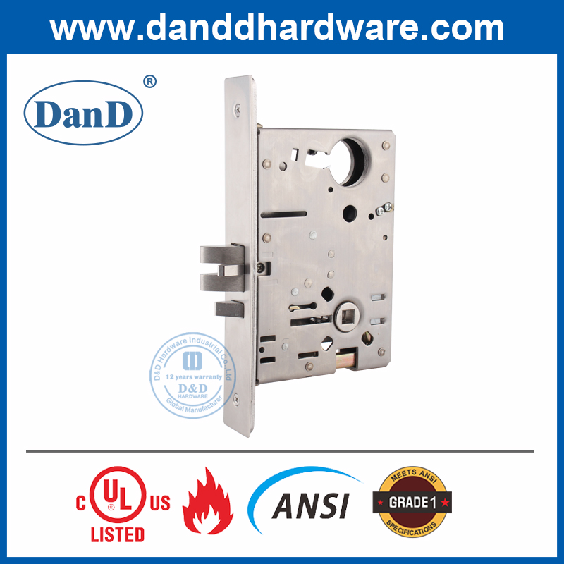 ANSI GRADO 1 SS304 Auxiliar Pestillo muerto Puerta de mortura Lock-Ddal31