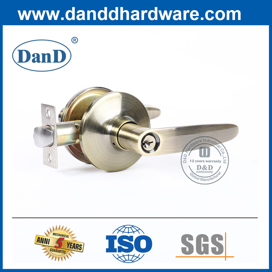 Seguridad de la aleación de zinc antigua de la palanca tubular de cobre Lockset-DDLK077